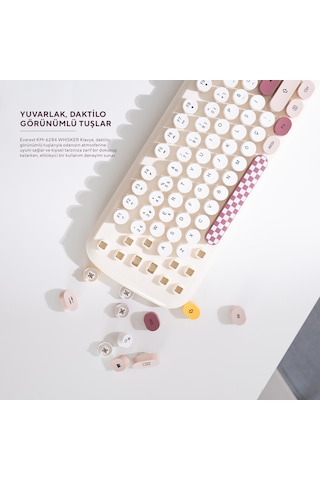 Everest KM-6284 Whisker Kablosuz Q Klavye Mouse Seti