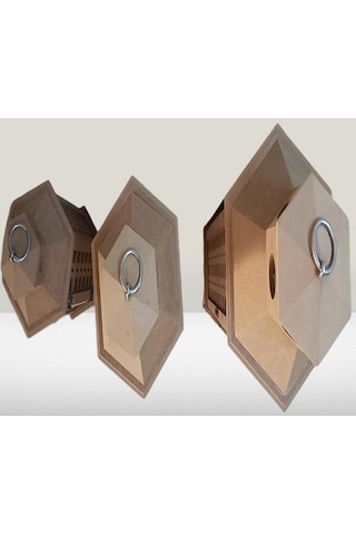 1448bng90235hobi Adn Dekoratif Fenerlik 3lü Set Ahşap Mdf Ham Cnc Kesim Oymalı Nakış El Yapımı