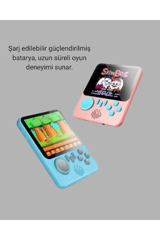 666 - 840 - Oyunlu Retro Mini Oyun Konsolu 3.5" Lcd Ekran Ve Çift - Glblseme - Kişilik Oyun