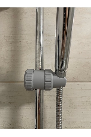 Ayarlanabilir Duş Başlığı Tutucu Universal Uyumlu Sabitleyici -duş Borusunun Çapı 2 - 3 Cm Gri