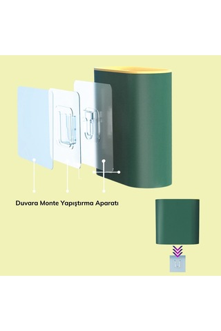 Duvara Monte Edilebilir Kapaklı Askılı Klozet Yumuşak Silikon Baş Çok Renkli