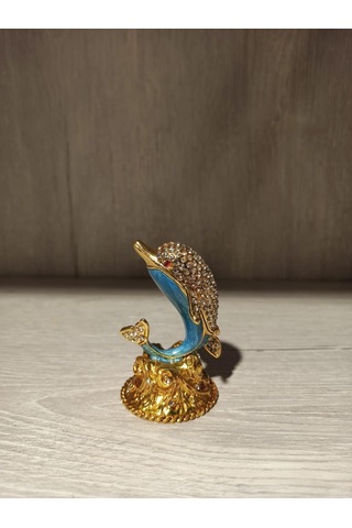 Swarovski Taşlı Yunus Balığı Mücevherlik / Dekoratif Biblo