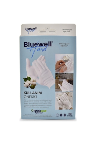 Bluewell Pamuklu Koruyucu Egzema Eldiveni%100 Pamuktan Small Açık Mavi