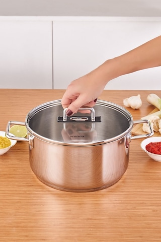 Karaca  Grace İndüksiyon Tabanlı Çelik Tencere 24 Cm