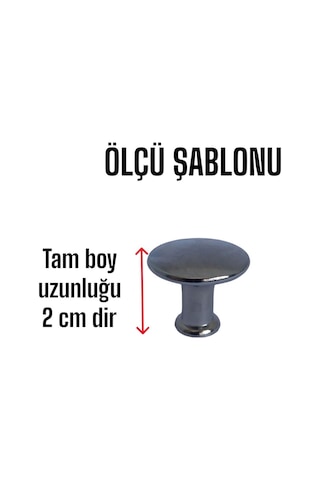Düz Düğme Krom Kulp Mobilya Çekmece Dolap Kapak Kulbu Metal Kulp Aksesuarları Vidalı 8 Adet