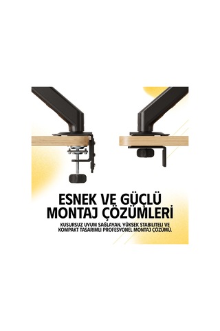Lexroo Ef X16 Çift Kol 17-32 İnch Uyumlu 2-9 Kg Amortisörlü Monitör Standı 2026 Versiyon