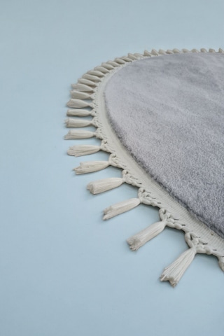 Altuncarpet Açık Gıri Ponpon Saçaklı Modern Post Pelüş Halı Kayma