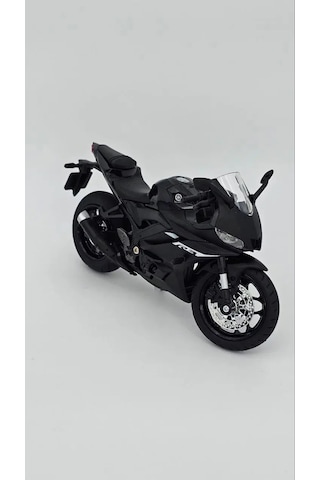 Yamaha Yzf-r3 1:12 Diecast - Mat Siyah Racing Bike Metal Model
