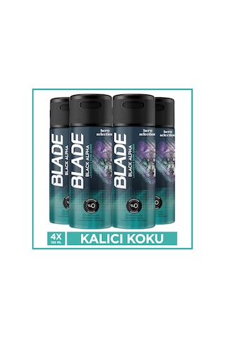 Blade Hero Selection Serisi Black Alpha Erkek Deodorant 4x150 Ml
