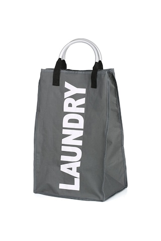 Cbtx Pratik Katlanabilir Kirli Giysileri Yıkama Çamaşır Sepeti Alaşım Saplı Dayanıklı Koyu Gri Diğer