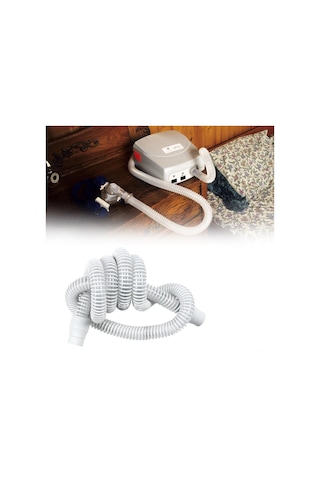 Mufunye Cpap Makinesi İçin Esnek Beyaz Plastik Hava Hortumu, 1.8m Uzunluk, 22mm Çap
