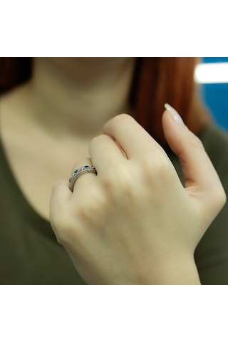 Lova Pırlantalı Prenses Safir Tamtur Yüzük - 1040083