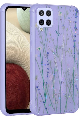 Zore Galaxy Uyumlu M33 Kılıf Simli Desenli Kamera Korumalı Parlak Popy Kapak - Dallar Dallar