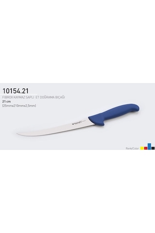 Et Doğrama Bıçağı 21 Cm Kasap Fibrox Kaymaz Saplı Hulusi - Drita Bıçak 25mm X 210mm X 2.5mm 10154.21 Turuncu Renk