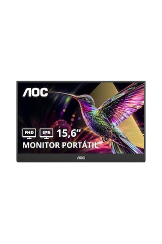 Aoc 15.6" 16t20e2 60hz 4ms Ips Usb-c Full Hd Taşınabilir Monitör