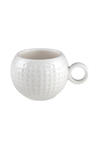 Jumbo Golf Line Beyaz Tek Kişilik Fincan Takımı Beyaz