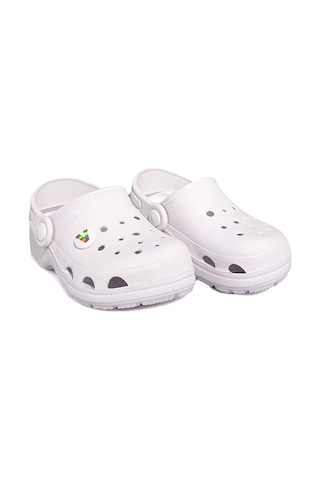 Vicco Didim Jıbbıtz Aksesuar Hediyeli Ortopedik Unisex Çocuk Terlik Beyaz