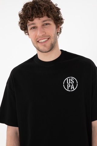 U.S. Polo Assn. Erkek Oversize Fit Bisiklet Yaka Siyah Tişört 50305904-VR046