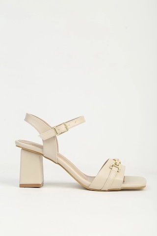 Pierre Cardin Bej Kadın Topuklu Sandalet Pc-55769 Z