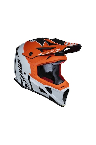Origine Hero Thunder Fluo Kapalı Kask Turuncu - Beyaz