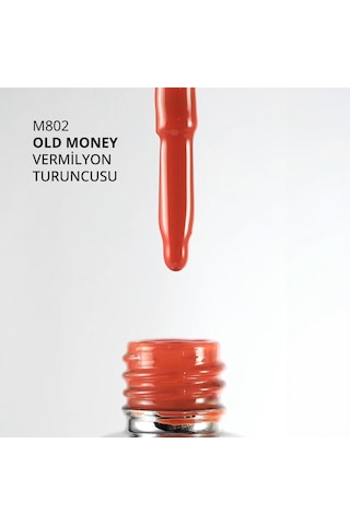 Kalıcı Oje M802, Vermilyon Turuncusu, 10 Ml