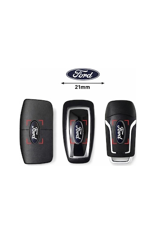 Fiesta Fusion Mondeo Transit Kumanda Anahtar Amblem A+ Kalite Damla Etiket 17 X 7 Elips 1 Adet
