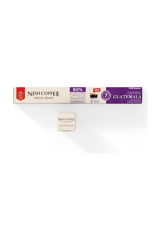 Nish Coffee Single Orijin Kapsül Kahve Guatemala Nespresso Uyumlu -10 Adet Kapsül Kahve