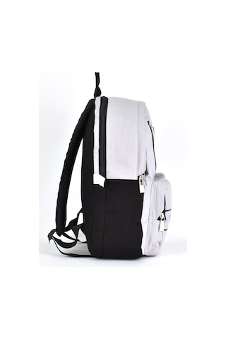 Sisley Okul Sırt Çantası Unisex Çok Gözlü Günlük Seyahat Sırt Çantası Gri 12920