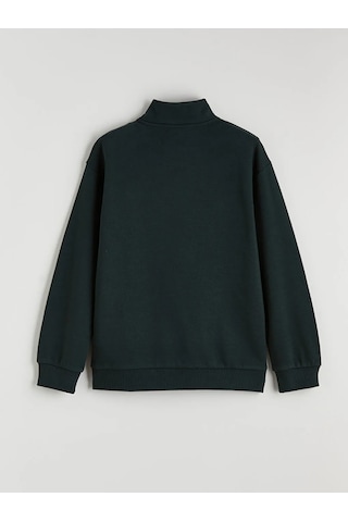 Lc Waikiki Yeşil Dik Yaka Erkek Çocuk Sweatshirt YESIL