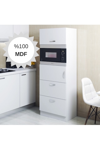 Mdf Mikrodalga Fırın Raflı Kapaklı Çekmeceli Çok Amaçlı Hazır Mut