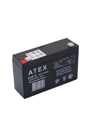 Atex Ax6-12 6v 12ah Akü