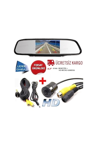 Kameralı Park Sensörü 4.3'' Ekran Micro Hd Kamera