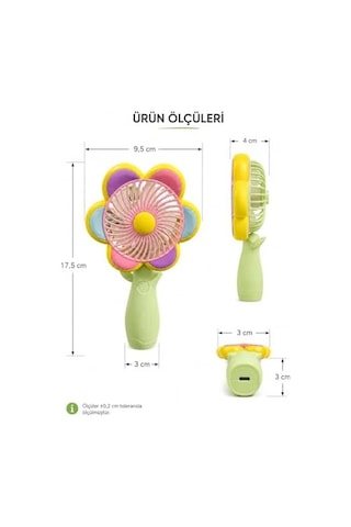 Mini El Fanı Usb Şarjlı Type-c Bağlantılı 3 Kademeli Taşınabilir Elektrikli Fan Masaüstü Ve El Tipi Kullanım Renk Serinletici Fan Yeşil Pembe Sarı Papatya . 94960027
