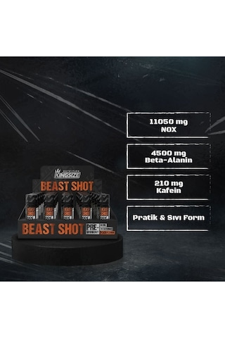 Kingsize Nutrition Beast Shot Pre-workout 60 Ml 20 Adet