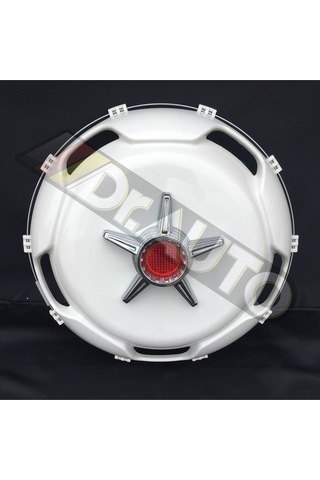 22.5 İnç Düz Model Kırmızı Fırfırlı Jant Kapağı 4'lü Takım