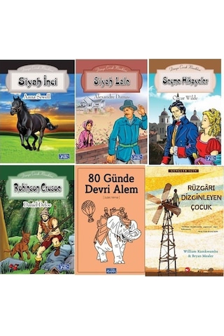 Çizgili Pijamalı ,80 Günde Devri Alem,siyah Lale Ortaokul 6 Kitap Seti