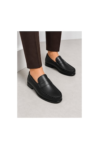 Yalçın Erkek Taba Loafer Ayakkabı Bağcıksız Tokalı Dikişli Klasik Mokasen Günlük Ayakkabı Siyah - 909275273 Siyah