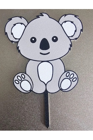 Koala Pasta Süsü 15 Cm Sevimli Hayvan Figürü Doğum Günü Baby S...