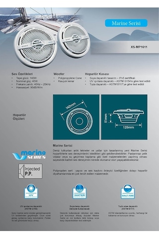 Sony Xs-Mp1611 17 Cm 140 Watt Marine Hoparlör
