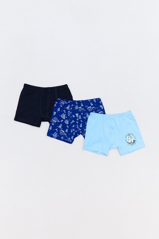 Fullamoda Yelken Baskılı Erkek Çocuk 3 Lü Boxer 23mıcg631193589-lacivert Lacivert