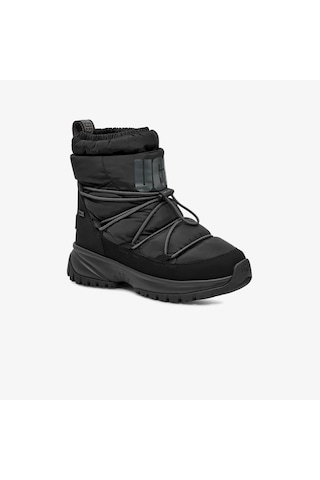 Ugg Yose Puff Kadın Siyah Kar Botu Düz 1131978 Siyah