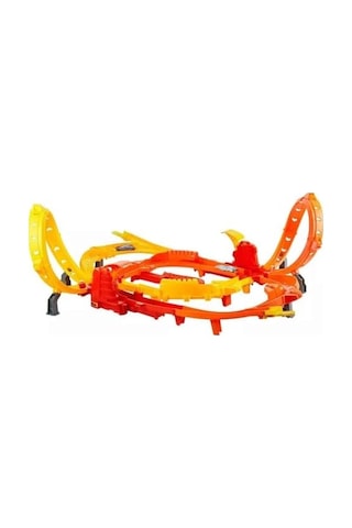 Hot Ones Turbo Oyun Parkuru, 1:64 Ölçekli 2 Araç Ve Kolayca Birleştirilebilen Pistle Başa Baş Yarış Ve Akrobasi, Jfh35 3500