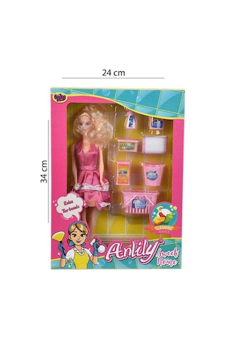 Kutuda Anlily Temizlik Setli Bebek 2442