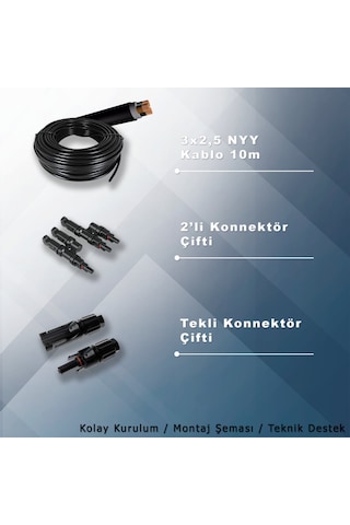 3hp-2.2kw Monofaz 230v Pompa İçin Solar Sulama Paketi