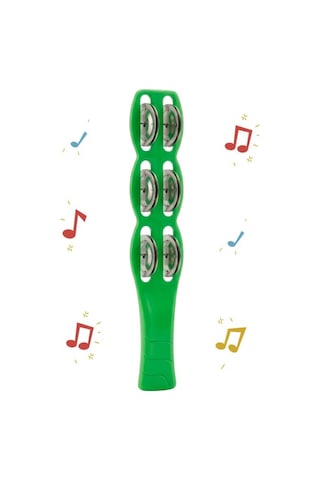 Temel Plastik Çubuk Tef 6 Zilli Yeşil 26 Cm