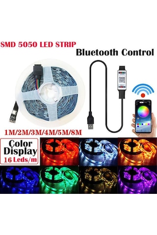 Çok Renkli Led Işık Şeritleri Bluetooth Usb 5v Led Şerit Rgb Esnek Led Lamba Bant Masaüstü Ekranı Arka Led Aydınlatmalar 56897682