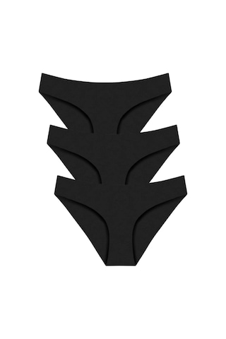 301 Kadın Dikişsiz Lazer Bikini Külot Paketi 301-v5-siyah Siyah