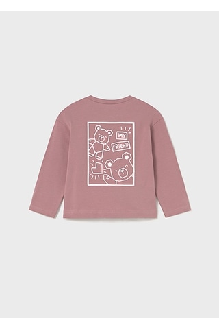 Mayoral Pembe Kız Bebek Arkası Baskılı Uzun Kollu Tişört 2079 Pembe