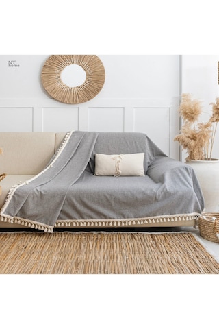Dnc Home Tekstil Gri Antrasit Keten Koltuk Örtüsü 170 X 220 Antrasit - Gri