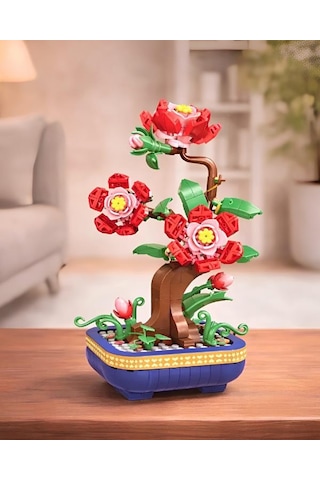 Toys E Toys Plant Bonsai Collection Çin Gülü Çiçek Yapı Blok Seti 325 Parça 33042